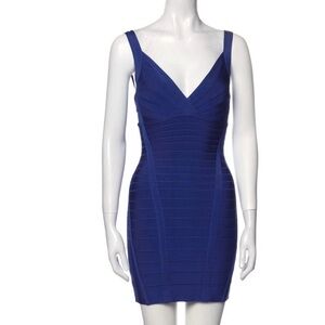 Herve Leger Royal Blue Mini Dress
